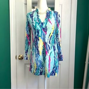 Lilly Pulitzer Vero Tunic Feather Print XS
